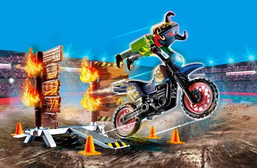 Набор Трюковой мотоцикл с горящим препятствием Playmobil 70553