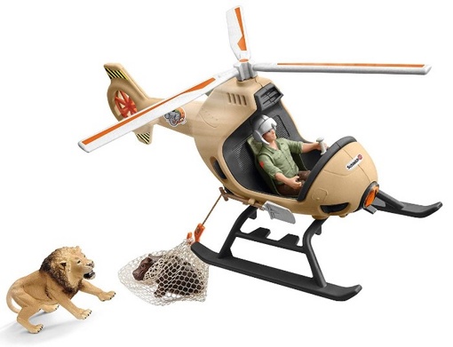 Набор Вертолёт-спасатель для диких животных Schleich 42476