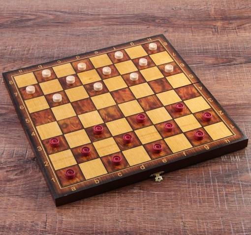 Настольная игра Классическая шахматы, шашки, нарды 40х40 дерево 1350467
