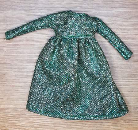 Одежда для кукол Барби Блестящее зеленое платье