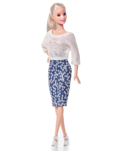 Одежда для кукол Барби Джинсовая юбка и кофта 11113-11