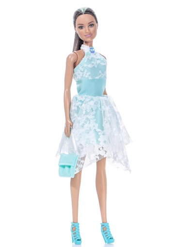 Одежда для кукол Барби Голубое платье с сумкой 12717-2