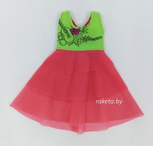 Одежда для кукол Барби Летнее коралловое платье 11052