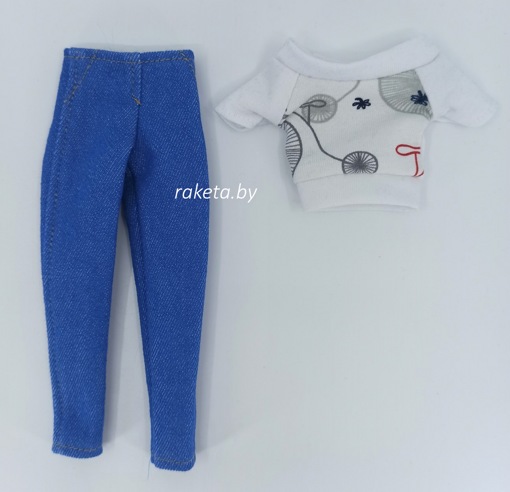 Одежда для кукол Барби Майка и джинсы11225
