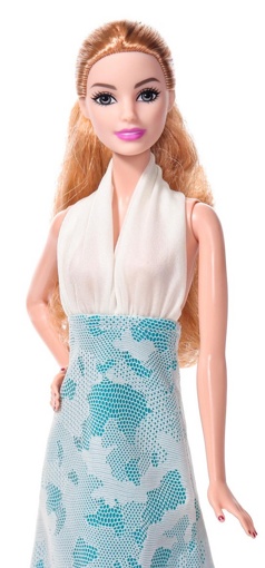 Одежда для кукол Барби Платье бело голубое 11048-1