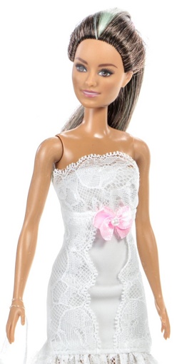 Одежда для кукол Барби Платье белое болеро и сумка 11136-1
