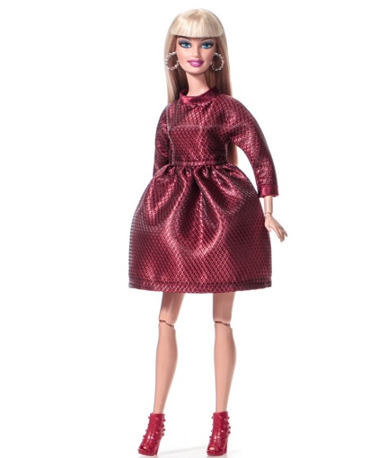Одежда для кукол Барби Платье бордовое 11018-9