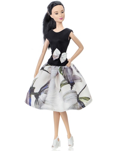 Одежда для кукол Барби Платье с бантиком 12819-4