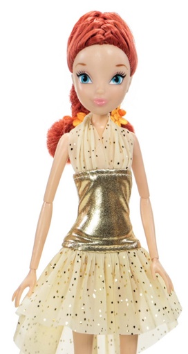 Одежда для кукол Барби Платье золотое 11518