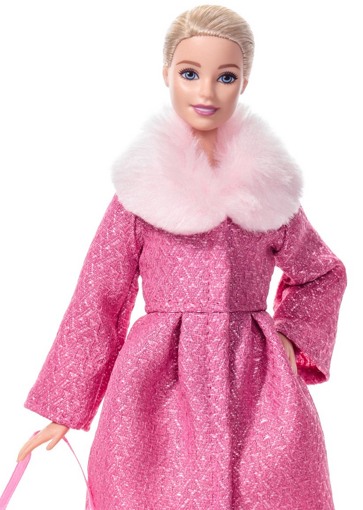 Одежда для кукол Барби Розовое пальто с сумкой 125078