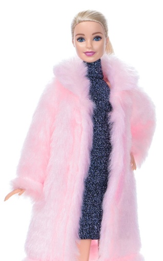 Одежда для кукол Барби Шубка розовая и платье 11416-15