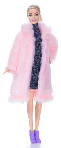 Одежда для кукол Барби Шубка розовая и платье 11416-15