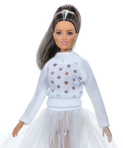 Одежда для кукол Барби Свитер юбка и подъюбник 11147