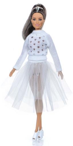 Одежда для кукол Барби Свитер юбка и подъюбник 11147
