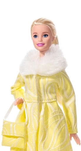 Одежда для кукол Барби Желтое пальто с сумкой 12507