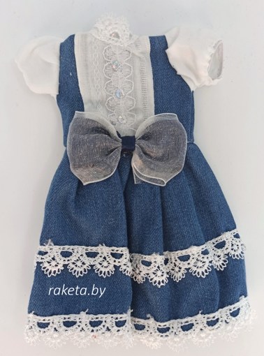 Одежда для кукол Блайз Джинсовое платье 