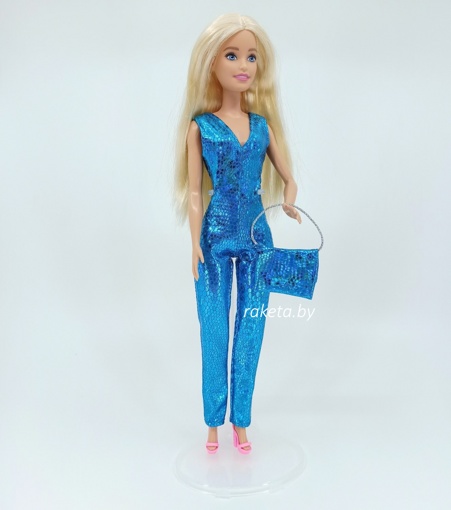 Одежда для кукол Барби Синий комбинезон и сумка 11336-3