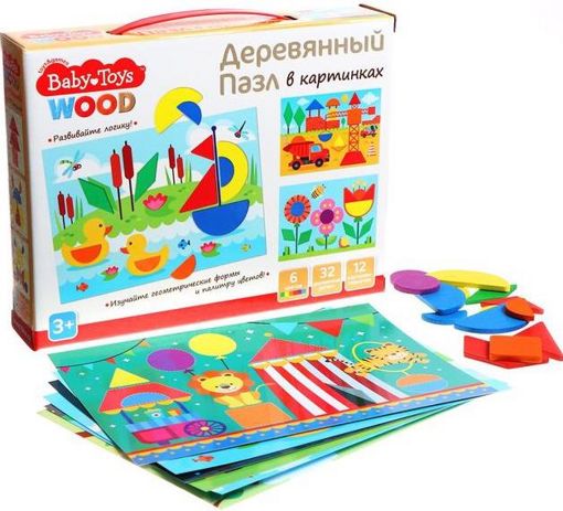 Пазл деревянный 32 элемента Baby Toys 04097