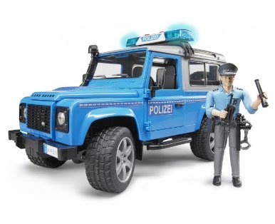 Полицейский Внедорожник Land Rover Defender Station Wagon с фигуркой Bruder 02597