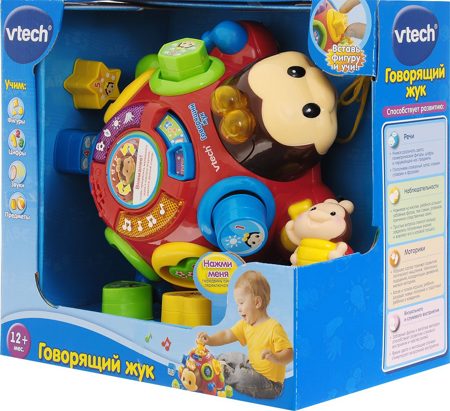 Развивающая игрушка "Говорящий жук" Vtech 80-111226 (свет, звук)