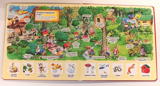 Развивающая книга 100 окошек для малышей В лесу Эксмо 80210