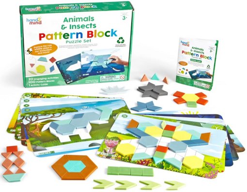 Развивающая игрушка Геометрические блоки Животные и насекомые Hand2mind 94461