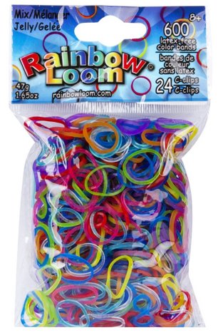 Резиночки для плетения браслетов гелевые Микс Mix Rainbow Loom B0077