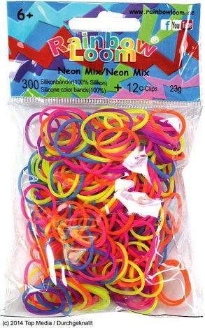Резиночки для плетения браслетов Неон Микс Rainbow Loom B0071