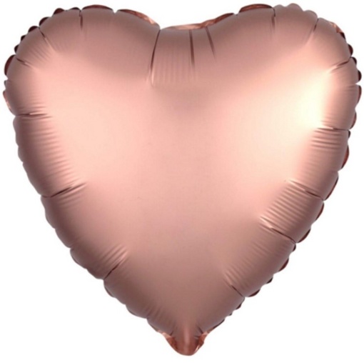 Шар фольгированный Сердце 30" Agura 755839 розовое золото