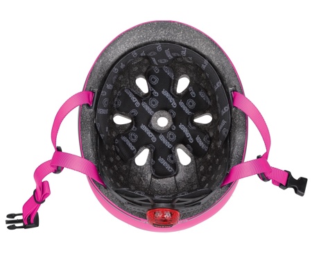 Шлем Globber Evo Lights XS/S розовый (с фонариком)