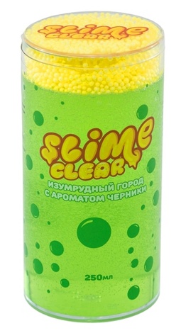 Слайм Clear Slime "Изумрудный город" с ароматом черники 250 мл