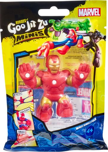 Тянущаяся мини-фигурка Супергерои: Железный человек GooJitZu 40069