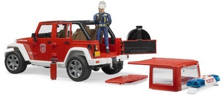 Внедорожник Jeep Wrangler Unlimited Rubicon пожарная с фигуркой Bruder 02528