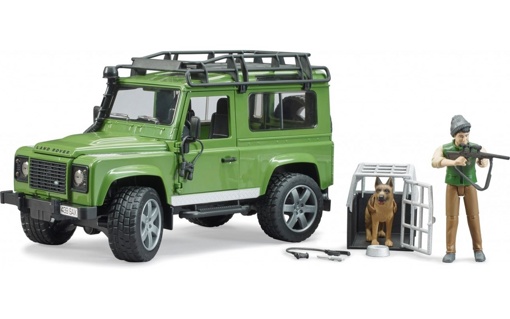 Внедорожник Land Rover с лесником и собакой Bruder 02587