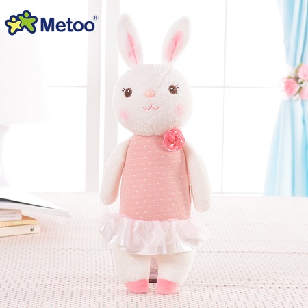 Мягкая игрушка Зайка в платье с розой 30 см Metoo 746-0-1