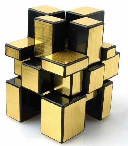 Головоломка Зеркальный кубик 3х3 Золото