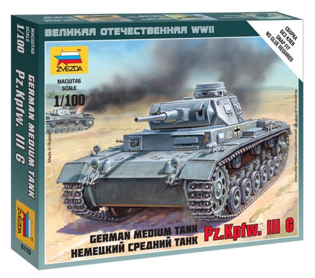 Звезда 6119 Немецкий средний танк Pz.Kp.fw.III G - фото